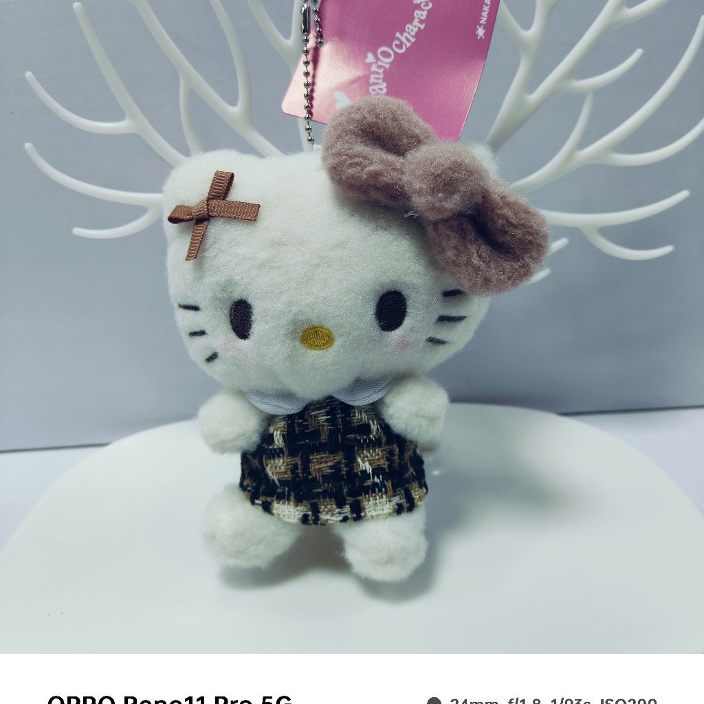 5 Inch Mocha Plaid Kitten Plush Pendant Cute Backpack Schoolbag Decorative Small Pendant Ornament Toy