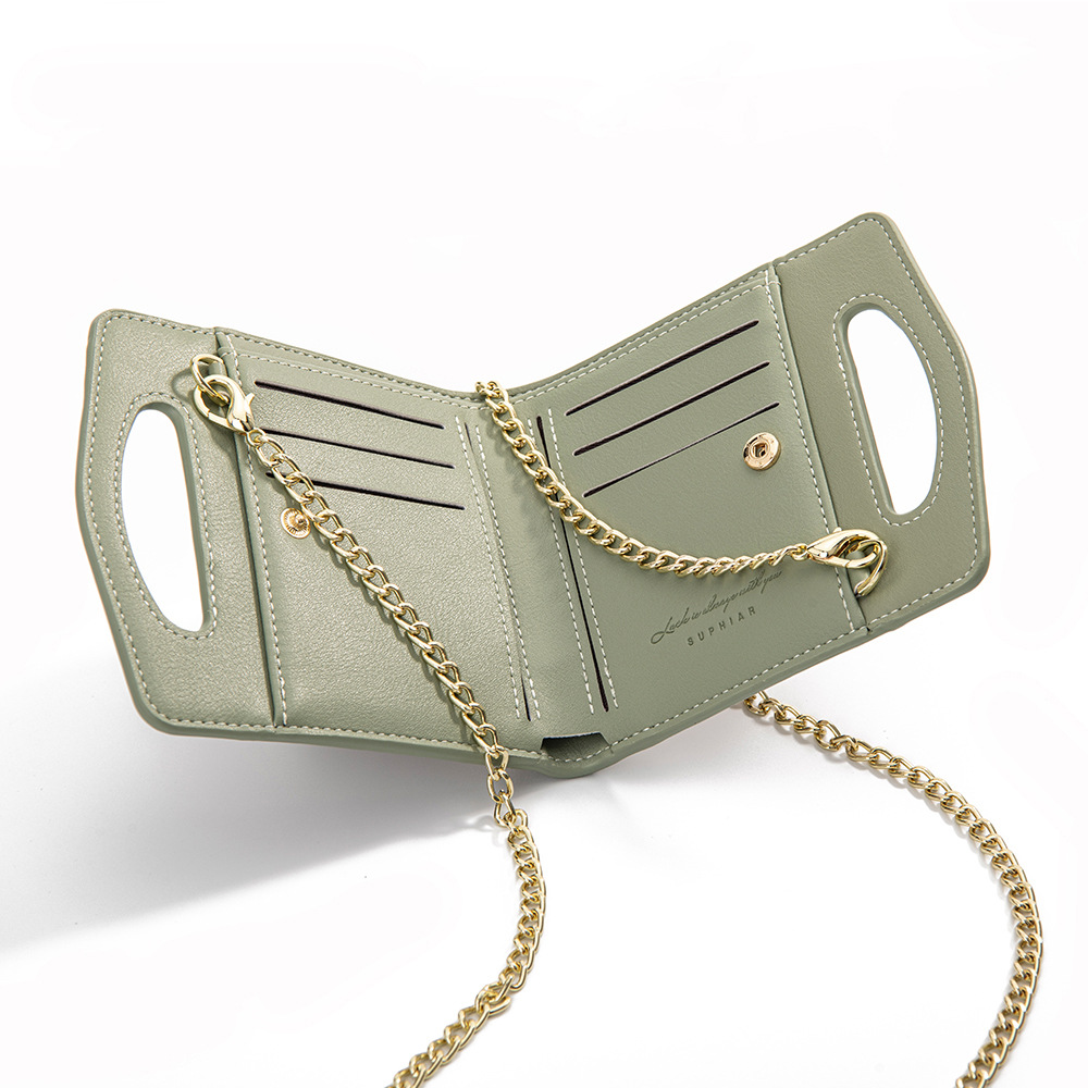 Cartera femenina de alto nivel flor y hierba bolsa de tarjeta de mano 2024 nueva cadena cambio cremallera moda damas