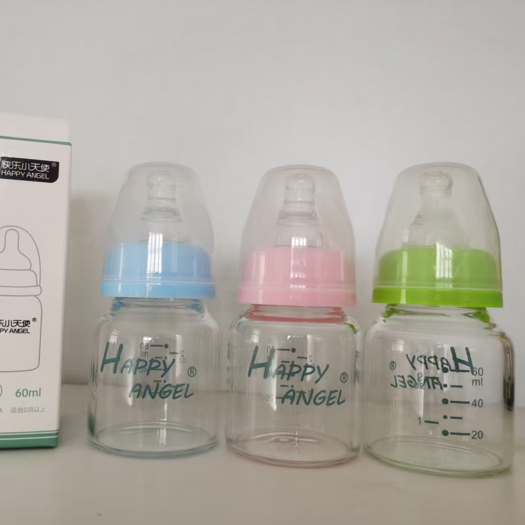 Fábrica al por mayor botellas de vidrio recién nacidos 180ml botellas de agua bebés calibración