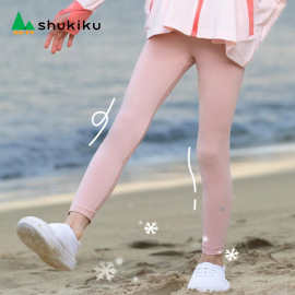 SHUKIKU/舒可酷女童原纱瑜伽裤打底裤透气夏薄女孩鲨鱼