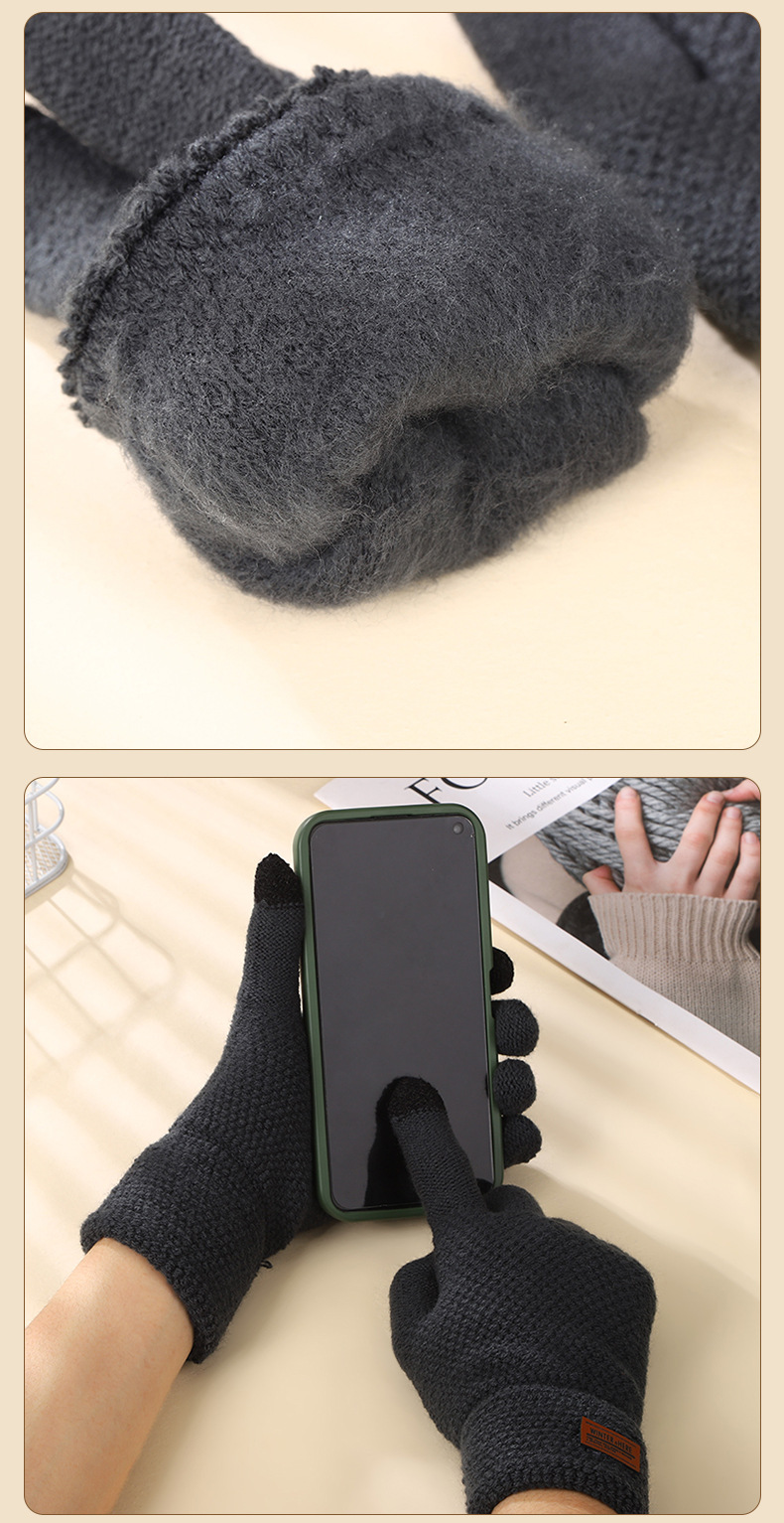 Casual, Daily Occasion Solid Color Pattern Men's Gender Simple Style Style Men's Simple Style Solid Color Gloves
