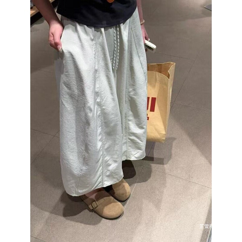 Plus Size 150kg Workwear-Style Half-Skirt for Women, Summer Thin Style, Flattering for Curvy Figures, A-Line Mid-Length Casual Floral Skirt