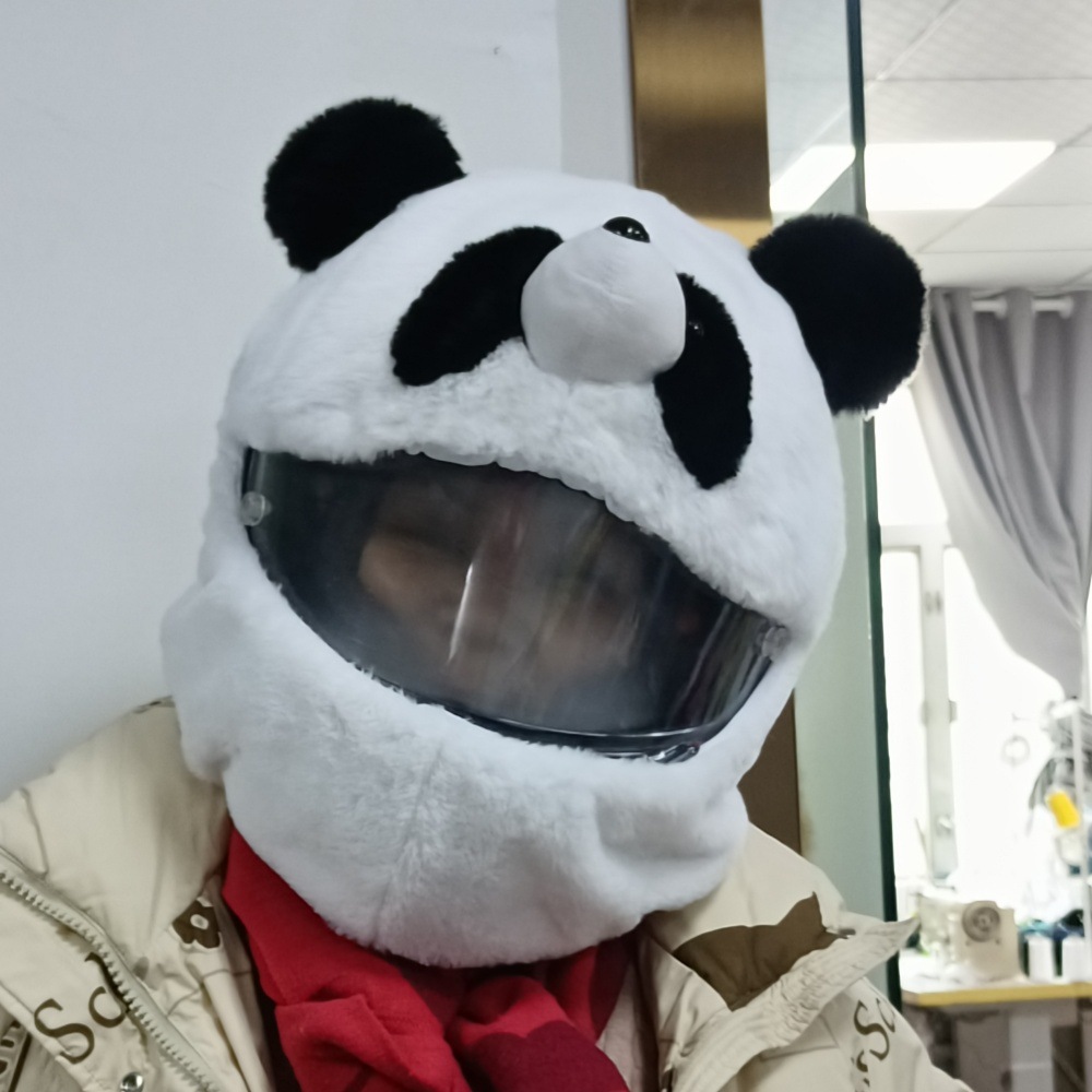 Conejo de Halloween de peluche cubierta del casco de la motocicleta casco de dibujos animados sombrero de la joyería frito calle cubierta protectora horror tendencia