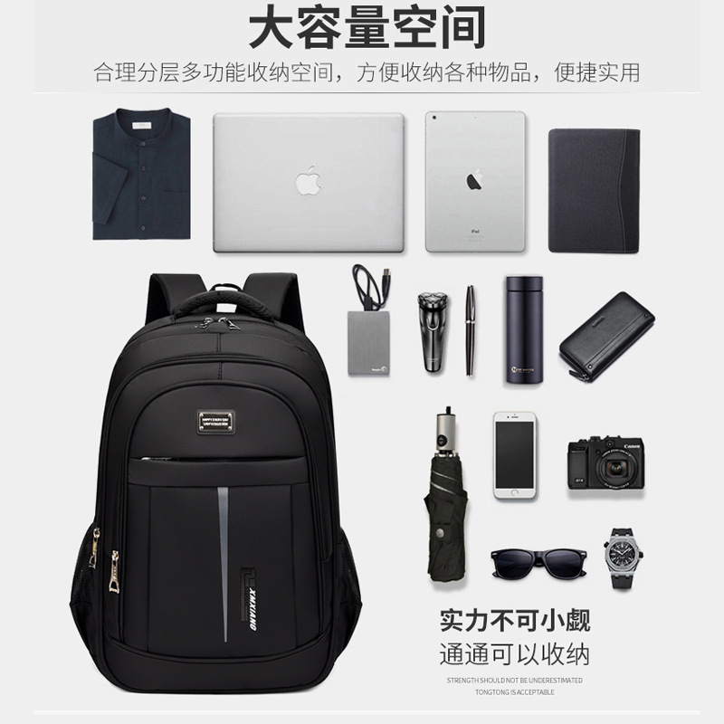 Mochila de negocios para hombre de gran capacidad, diseño simple y elegante, ideal para viajes o trabajo