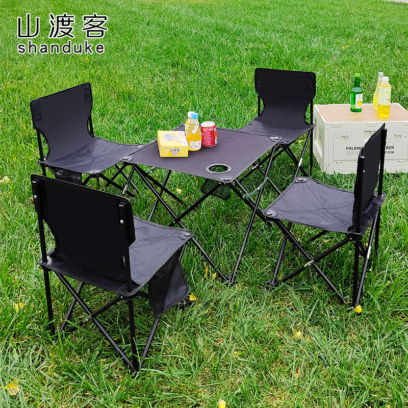 Primavera, verano y otoño nuevo estilo Oxford paño para acampar mesa pequeña camping mesa de tela plegable para acampar mesa de picnic impermeable ligera y portátil