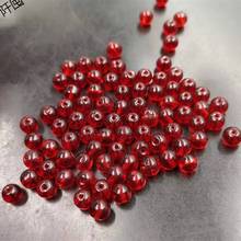平价玉器 DIY饰品配件6毫米红色玻璃珠 红色仿玉水晶玛瑙圆珠散珠