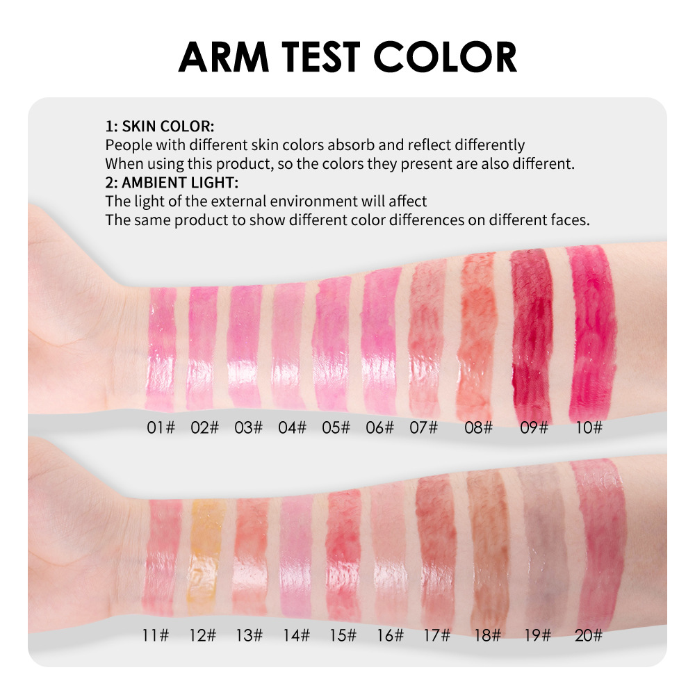 Julystar Fruit-Flavored Mirror Lip Gloss Moisturizing and Hydrating Ten-Color Set Water Gloss Lip Gloss Lipstick Wholesale undefined