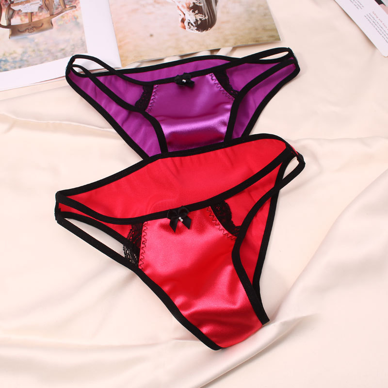 Solid Color Stereotype Seamless Low Waist Briefs Panties display picture 5