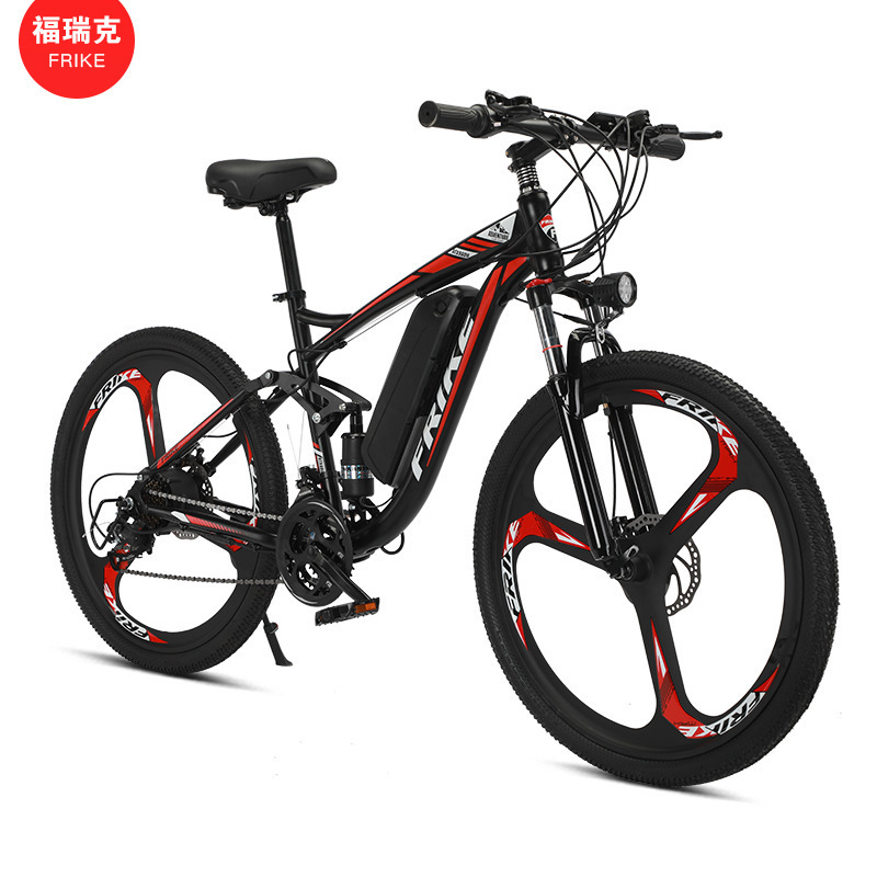 Source manufacturer electric soft tail mountain bike lithium battery double shock absorption off-road variable speed moped speed drop electric vehicle