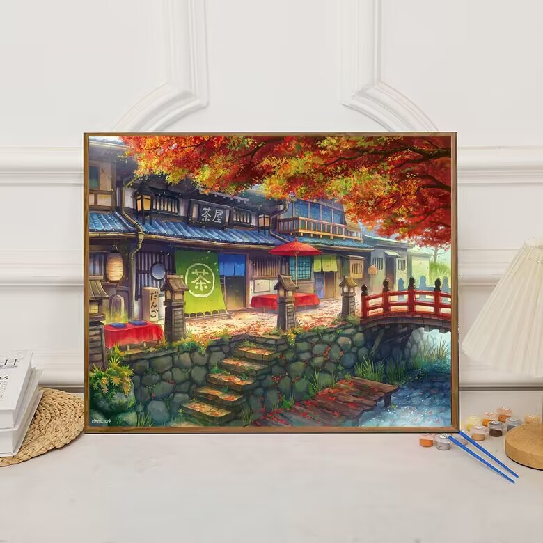 Caqui pintura simple pintura decorativa pintura china todo va bien bricolaje pintura al óleo digital pintado a mano pintura al óleo de relleno estilo chino