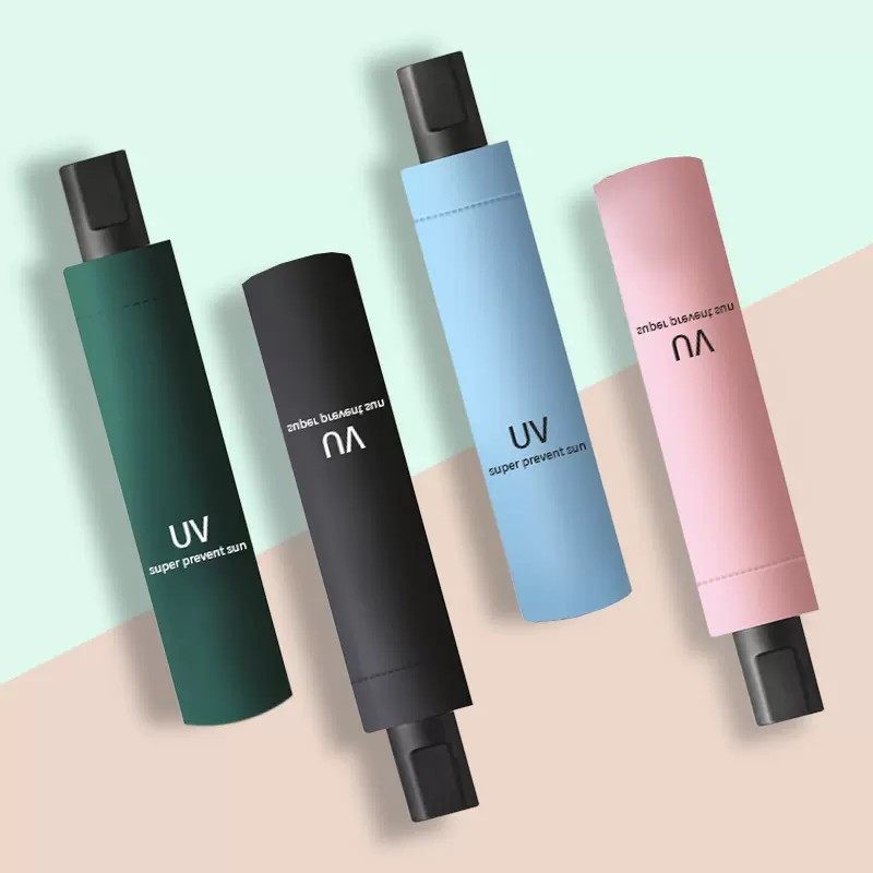 UV手动雨伞批发折叠晴雨两用遮阳伞黑胶防晒户外太阳伞防紫外线