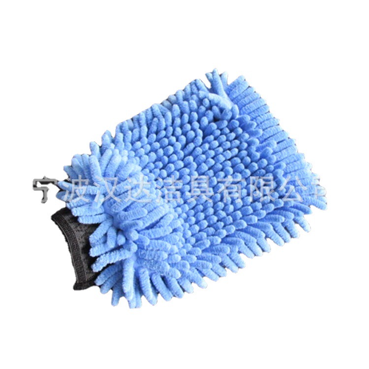 清洁毛巾布单面雪尼尔洗车手套擦车汽车雪尼尔材质车用