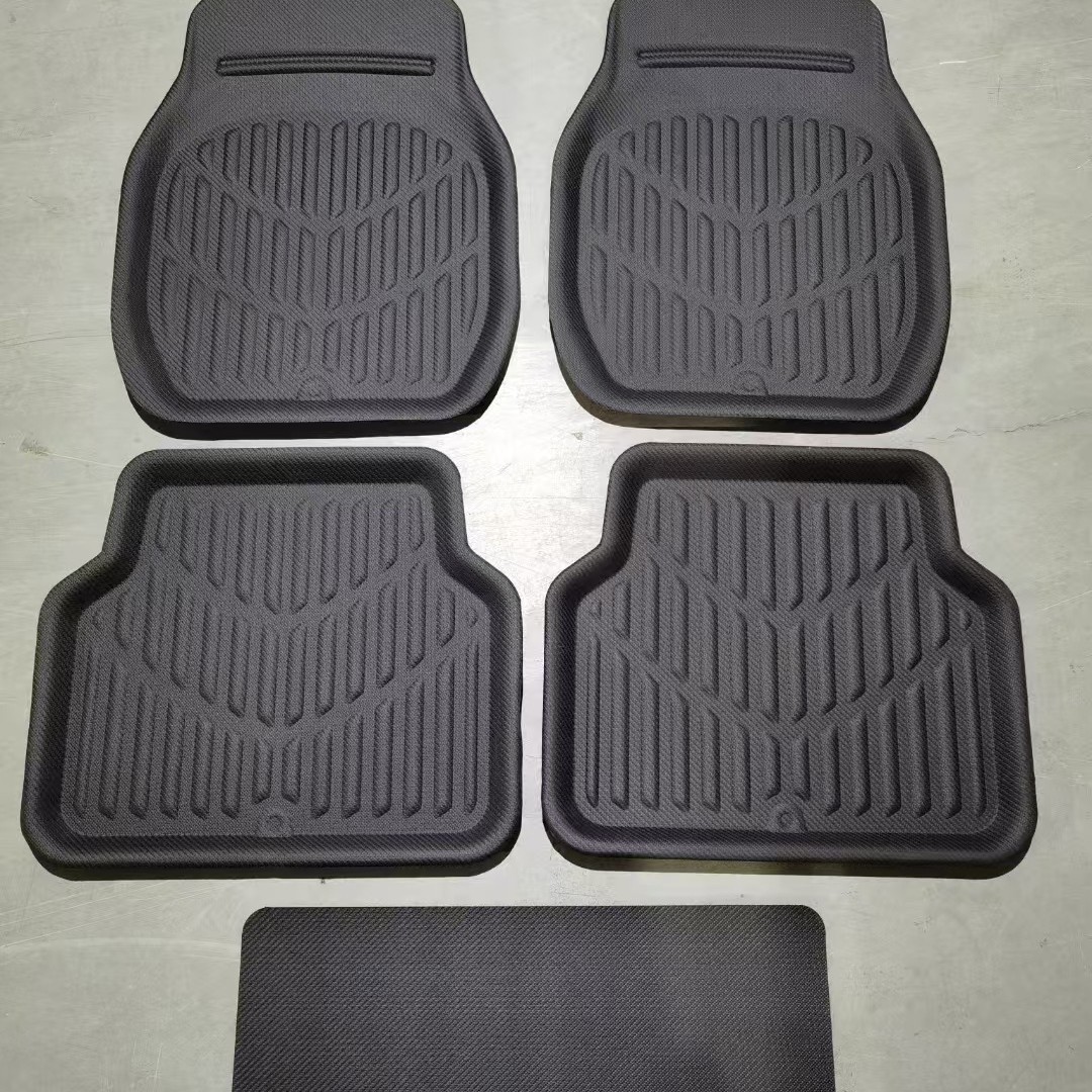 跨境出口TPE通用汽车脚垫环保材质高端品质千款车型通用脚垫防水