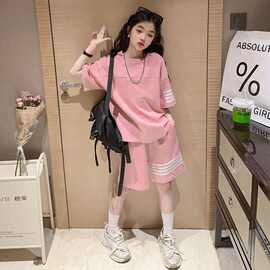 女童夏装套装2025新款儿童短袖短裤洋气夏款女大童夏季运动两件套