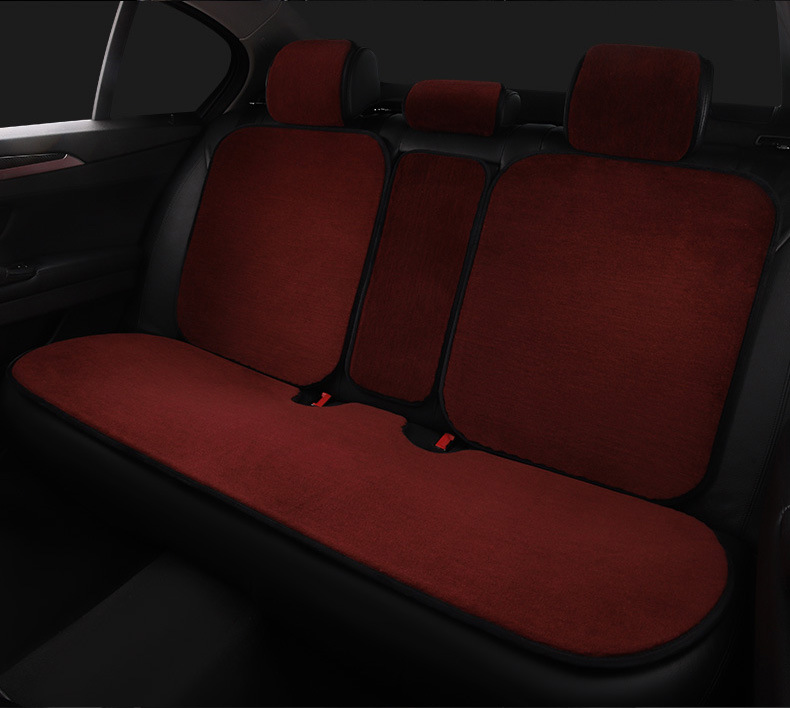 2024 Pure Wool Car Cushion Winter Short Plush Warm Non-Slip Cashmere Plush Cushion Car Cushion Universal Cushion Chair Cover