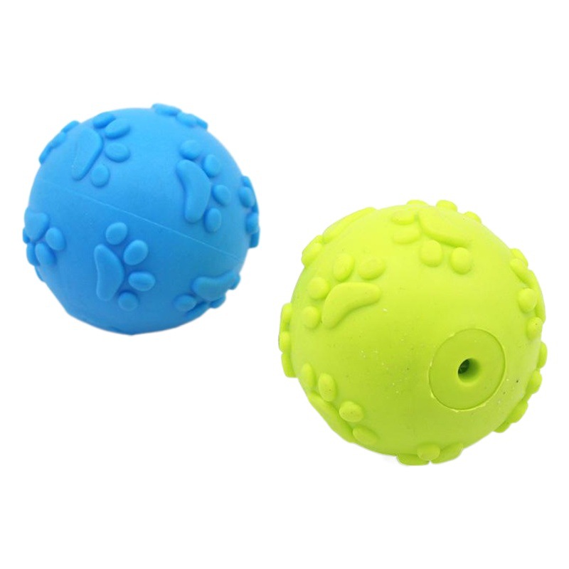 Juguete con sonido para mascotas, juguete Tpr con sonido, bola con huella, juguete para perros, juguete con sonido, pelota interactiva