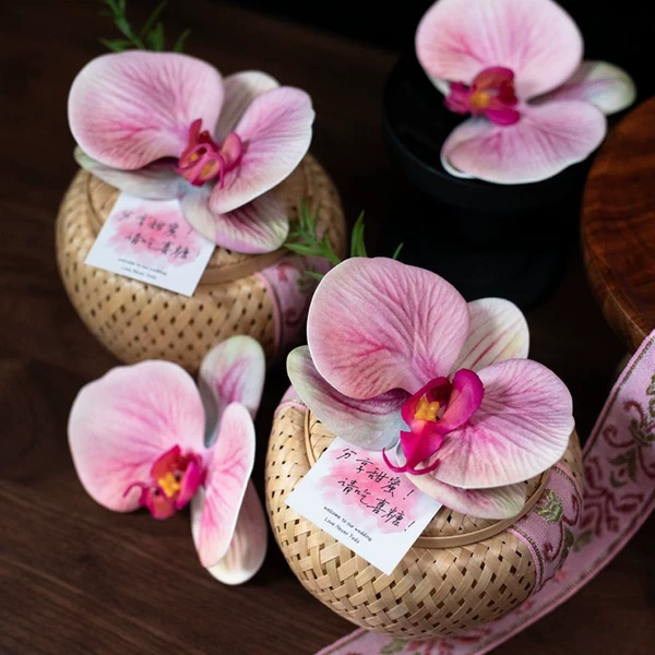 Clear powder bamboo basket-bamboo basket [size 10*7cm]