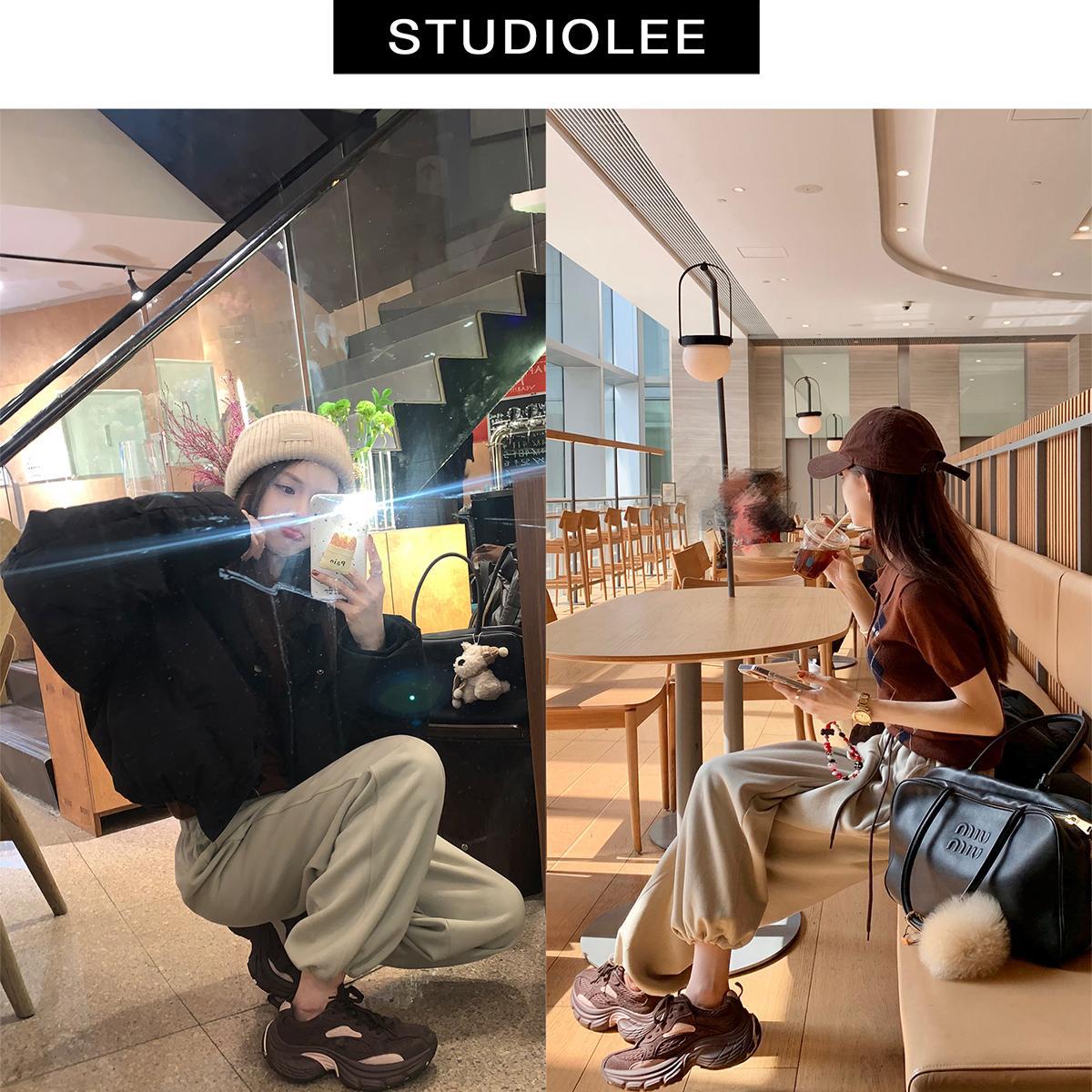 Versión de piel de vaca ~ Grape Madre con el nuevo tipo de correa de color aumentada de fondo grueso zapatos de terremoto zapatos deportivos casuales de mujer