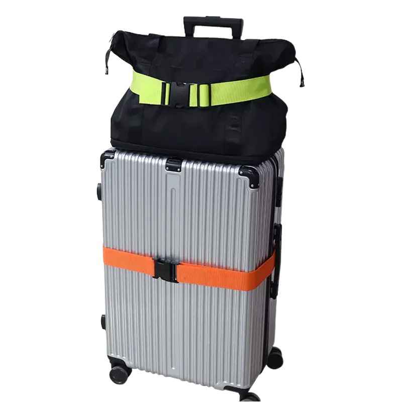 Cross-border in stock wholesale one-word luggage strap buckle reinforcement suitcase luggage strap luggage strap polypropylene fiber packing rope