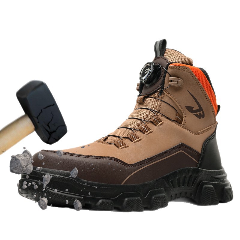 Botas de Seguridad Antiimpacto y Antiperforación de Piel de Microfibra y Malla para Trabajo image 6