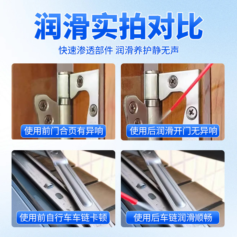 ドアの音を防ぐ潤滑剤、スロットルシャフトヒンジ、家庭用潤滑剤、機械式ドアと窓のロックの隙間や折り目、異音を除去、ロックシリンダー|undefined