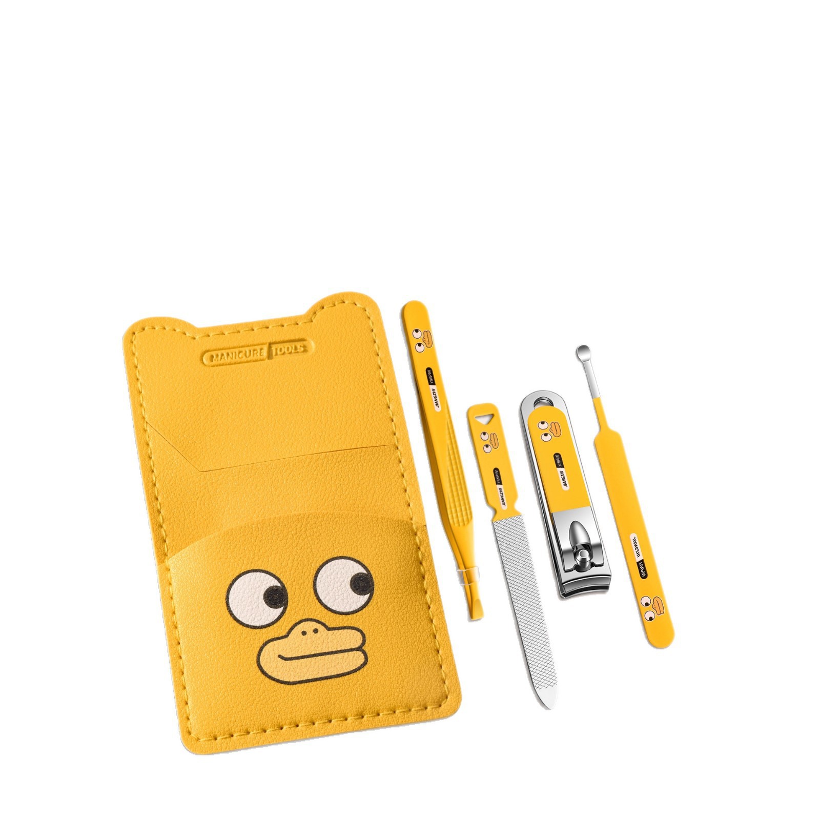 Pedicura de piel muerta Kit de cortador de uñas portátil cuchara de orejas empujar lindos niños y niñas pinzas de uñas clip de cejas de dibujos animados tijeras de uñas