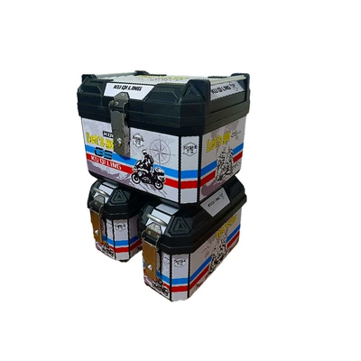Electric car tail box – Waterproof, Thickened and Drop-Resistant - three-box-model-no-4-white-25l47l-tailstock-model-integrated-bracket