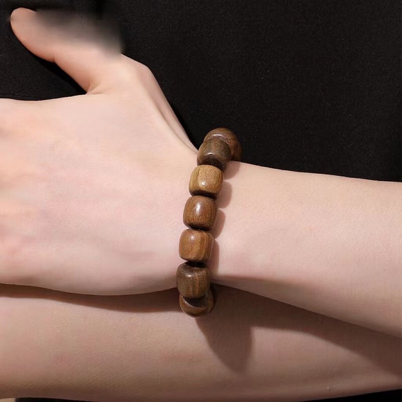 女性用白檀多層ビーズスタッキングブレスレット、新しい中国風のハイエンドメンズビーズブレスレット、ハンドジュエリー|undefined