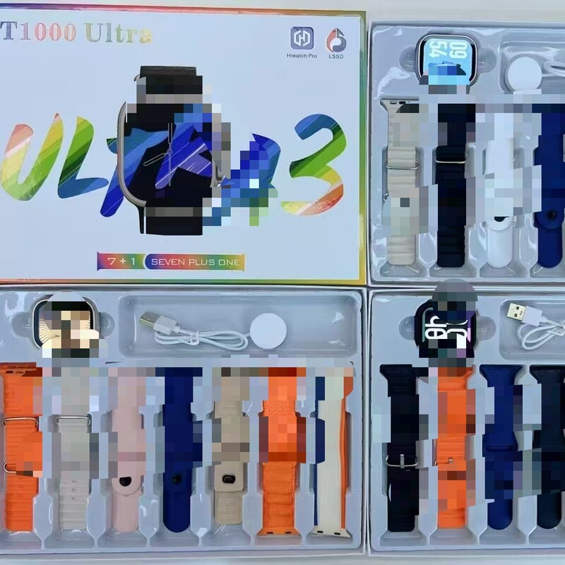 Cross-border explosions T1000ULTRA smart watch Bluetooth call 7 1 strap suit multi-function sports mode