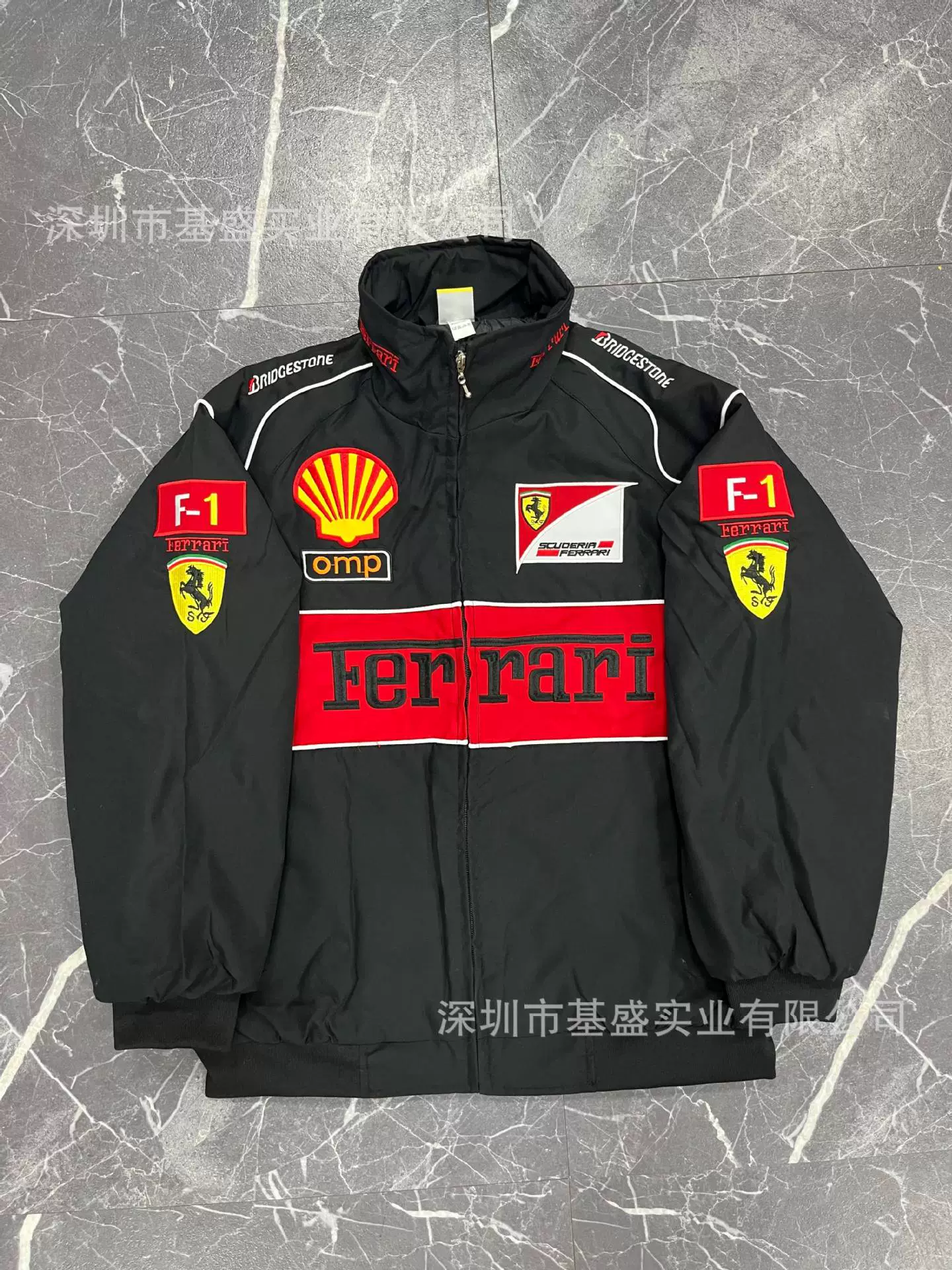 Racing Winter Down Jacket, Custom Embroidered Jacket, Insulated Jersey, Multiple Sizes