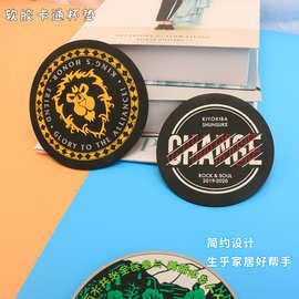 pvc软胶杯垫定制 来图来样杯垫定制生产活动礼品pvc杯垫防滑隔热