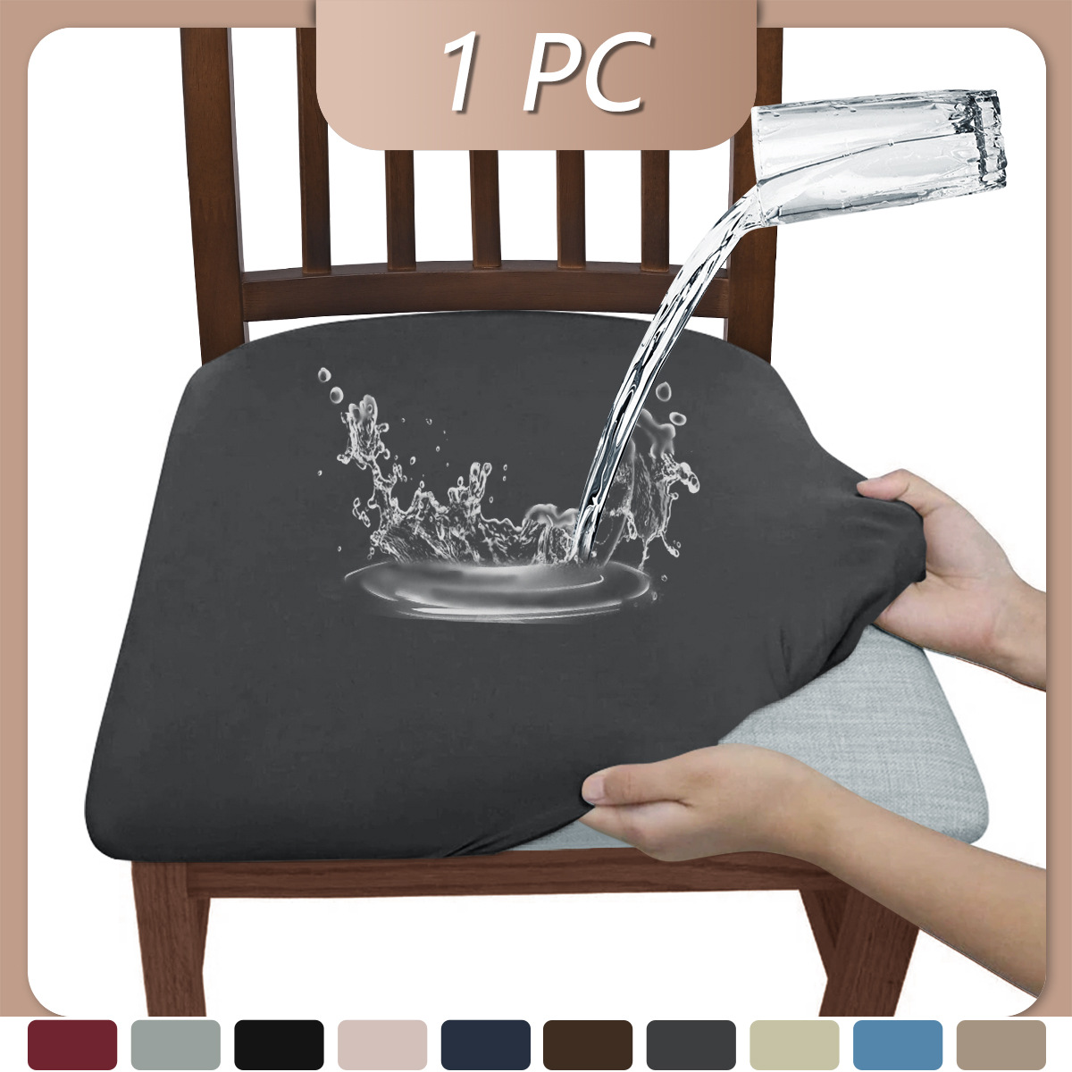 TEMU cubierta de silla en stock, cubierta de banco resistente al agua de seda de leche transfronteriza, cubierta de silla de mesa de comedor de hotel