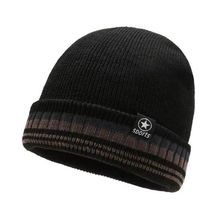 加绒保暖毛线帽冬天男士帽子户外防风护耳骑行针织帽批发市场跨境