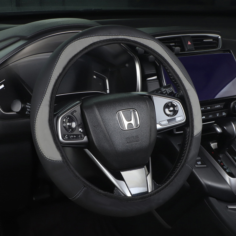 Car steering wheel cover made of ultra-fine microfiber leather, universal handle cover, cross-border version