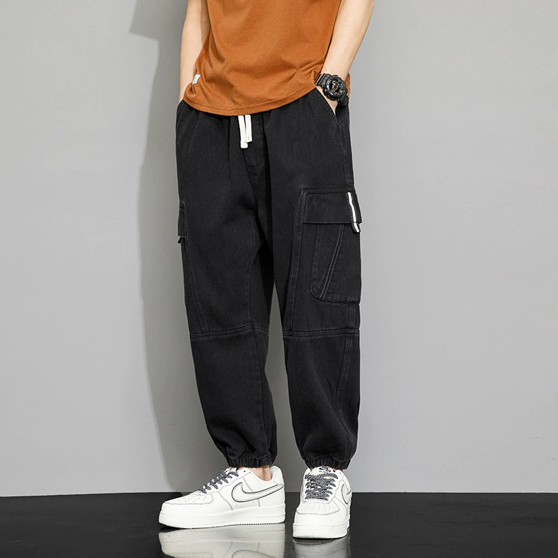 2023 мужские осенние модные брендовые свободные Универсальные мужские повседневные комбинезоны больших размеров с широкими штанинами