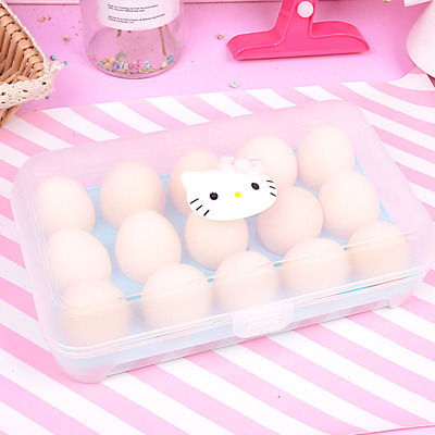 Refrigerator egg carton food preservation box egg tray egg grid kitchen transparent plastic box egg storage box