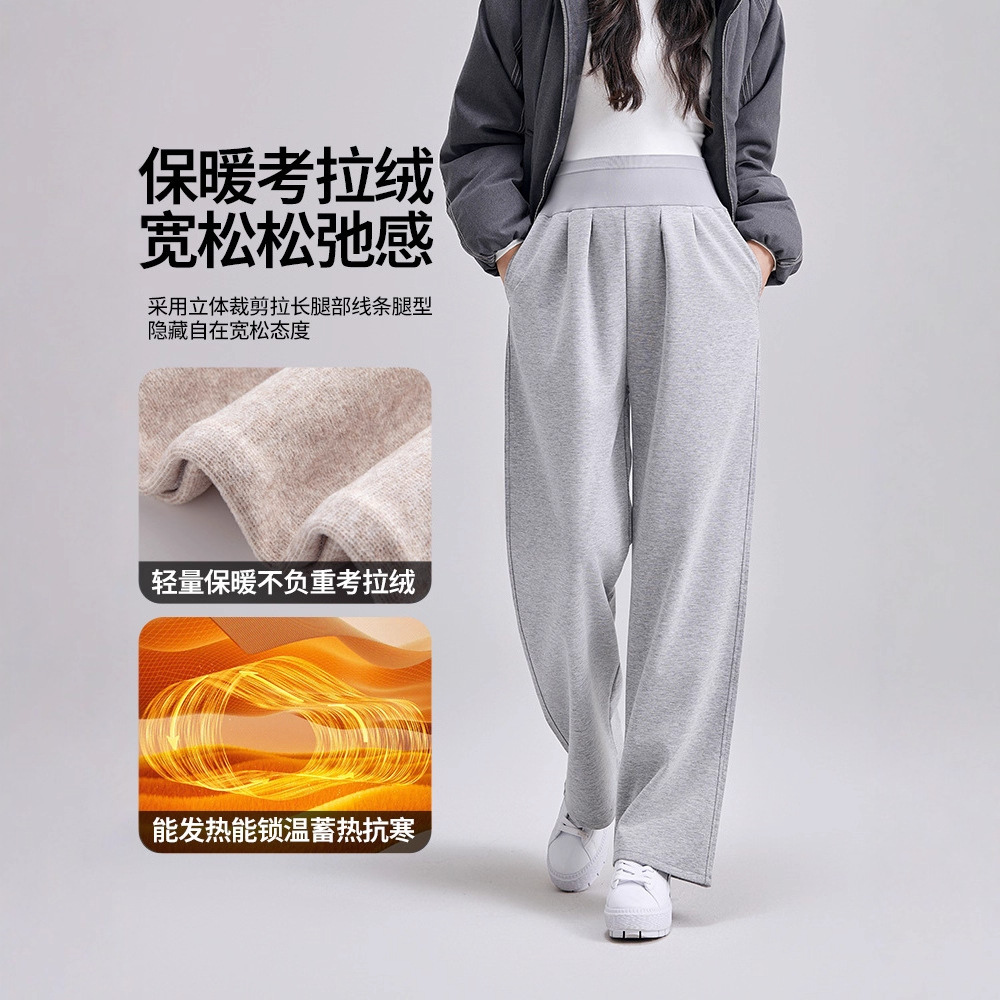 Maternity Pants for Outer Wear, Loose Maternity Wear, Autumn and Winter Velvet Thickeneded Maternity Pants, Large Size High Waist Maternity Casual Pants