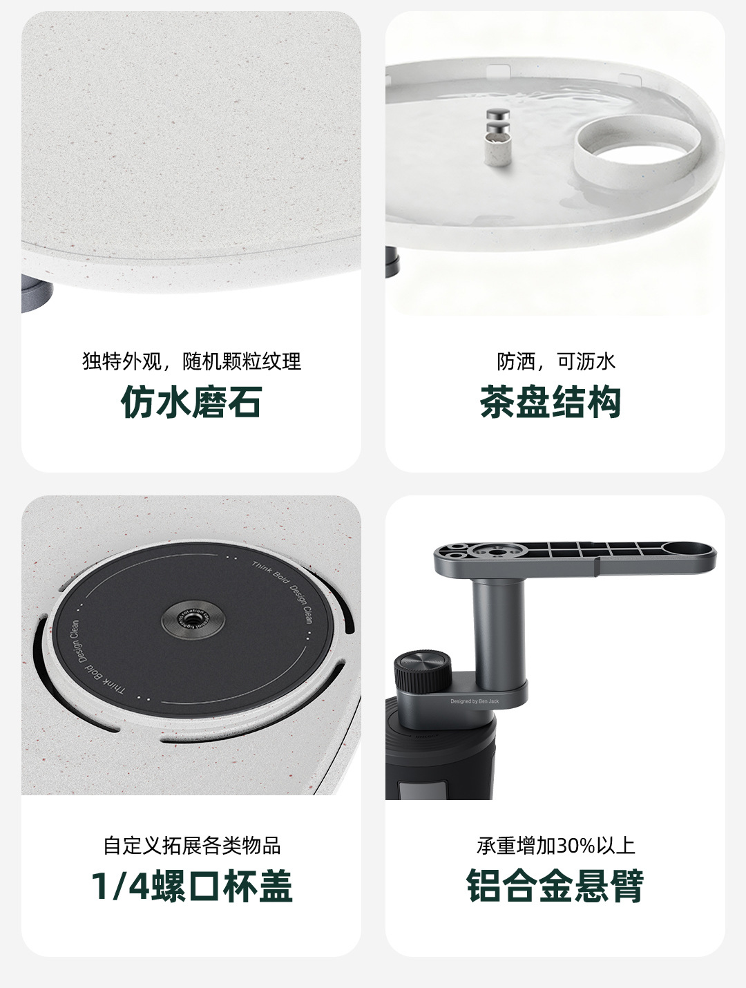 Ideal L6L7L8L9/I6I8 Car-Mounted Terrazzo Small Table Board Mega Dedicated Floating Rotating Multifunctional Binyi