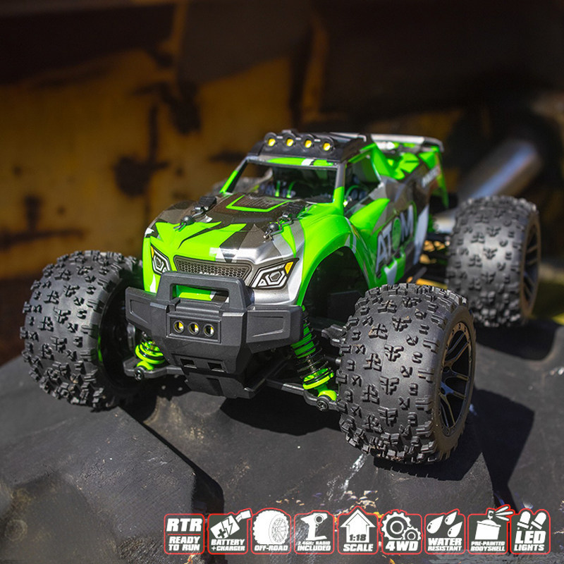 Hpi's Maverick Atom Simulation Remote Control Electric Four-Wheel Drive Brushed Monster Truck Off-Road Vehicle Model 1/18 Hpi's Maverick Atom Simulation Remote Control Electric Four-Wheel Drive Brushed Monster Truck Off-Road Vehicle Model 1/18