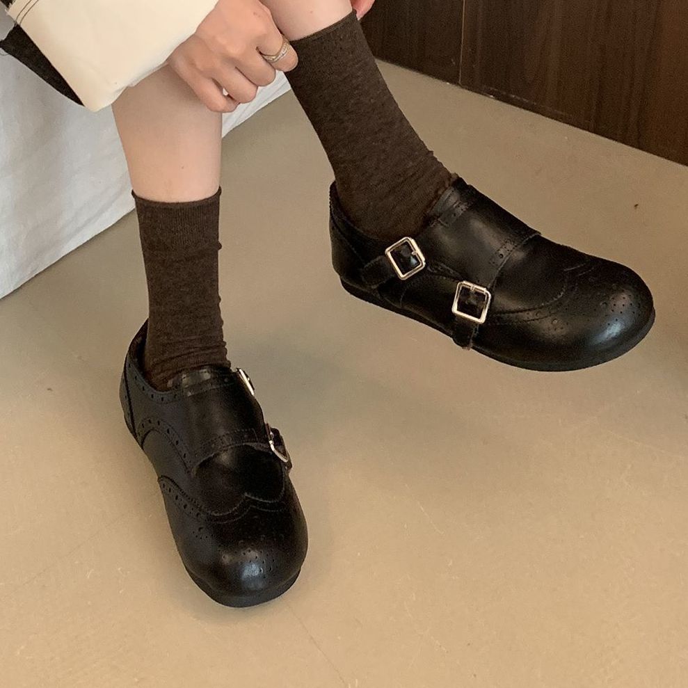 Retro insulated winter universal loafers English style
