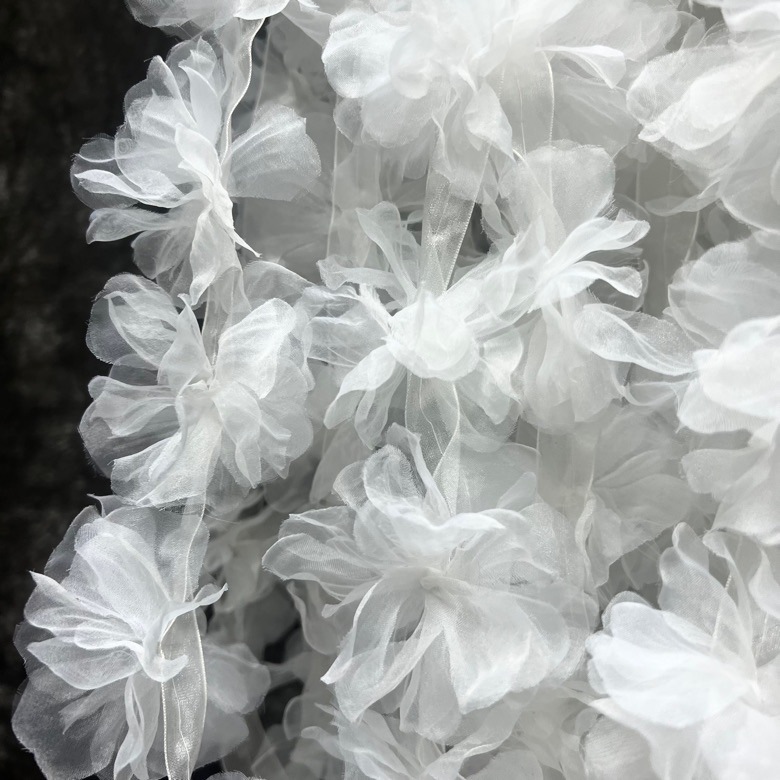 8cm花苞艺术风立体大纱花朵创意服装礼服时装设计师花边面料辅料