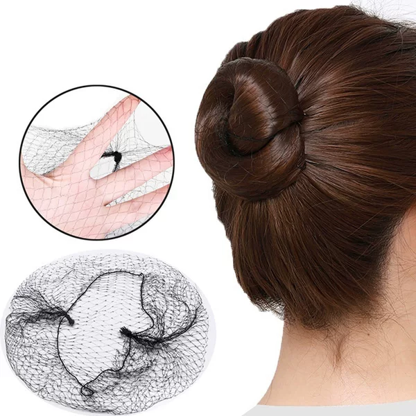 7MM mesh hair net, disposable high-elasticity wig net, invisible bun net for women, suitable for flight attendants