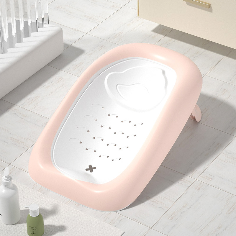 Baños infantiles artefactos para sentarse y acostarse bañera infantil universal estampado bañera cama de baño de malla de baño artículos recién nacidos rack de baño