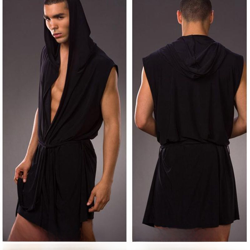 Men's Pajama Set Home Clothes/Sexy Ice Silk Short Sleeve Sleepwear for Summer and Fall