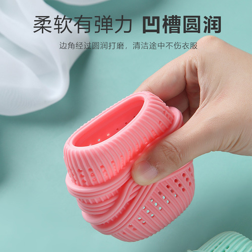 Creative anti-tangle sponge with refillable liquid laundry ball household anti-knot and decontamination washing machine cleaning ball direct sales