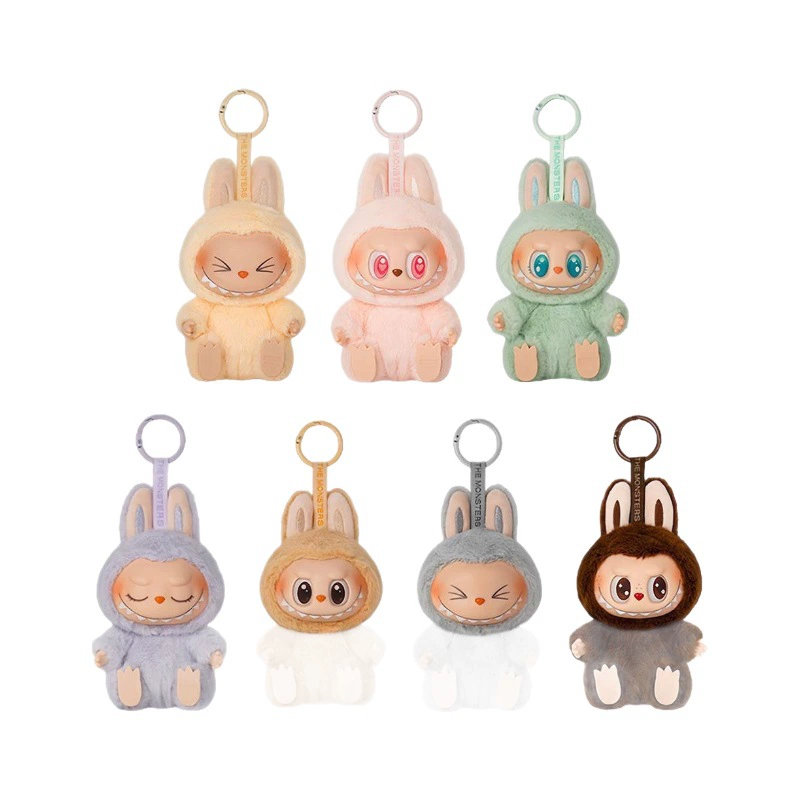 ПОМПАРТ Bubble Mart LABUBU сидячий вечеринный виниловый плюшевый blind box макарон второго поколения подвеска