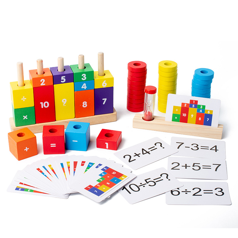 26 letras inglesas juguetes matemáticos adición y sustracción juego de bloques de construcción emparejados ayuda didáctica para niños transfronterizos