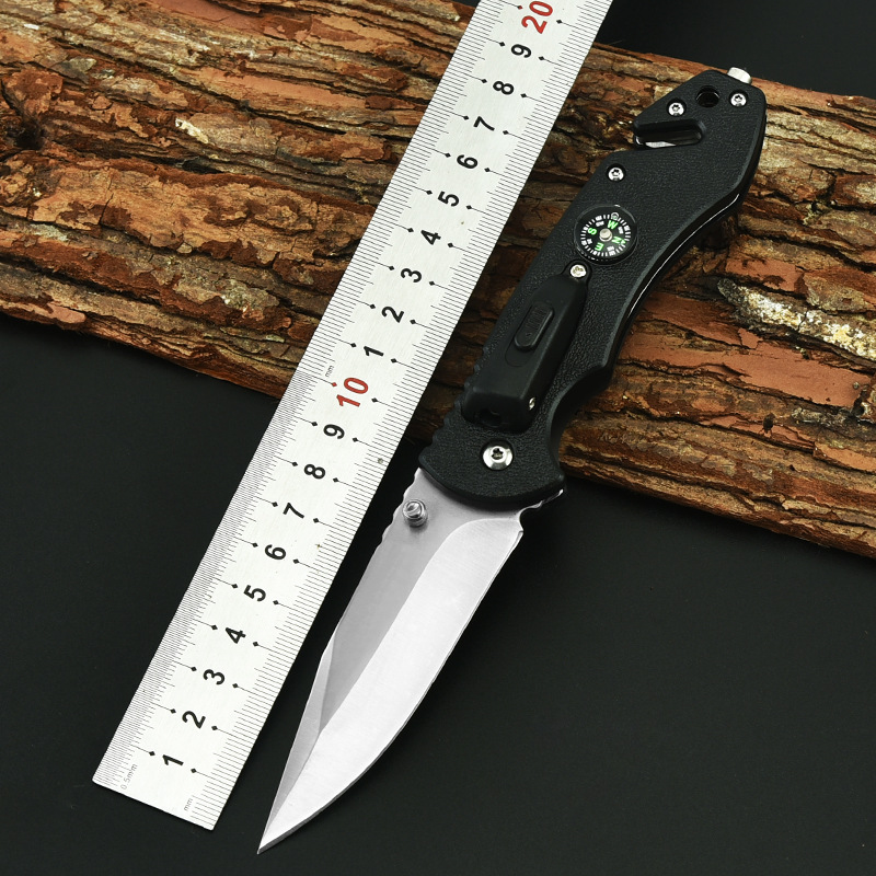 厂家批发外贸出口品质不锈钢户外折刀 便携式小刀 随身野营折叠刀