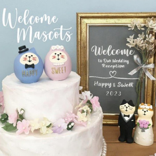 Japanese-style cat zakka wedding lover car home Cat resin cute ins small ornaments gift miniature shooting