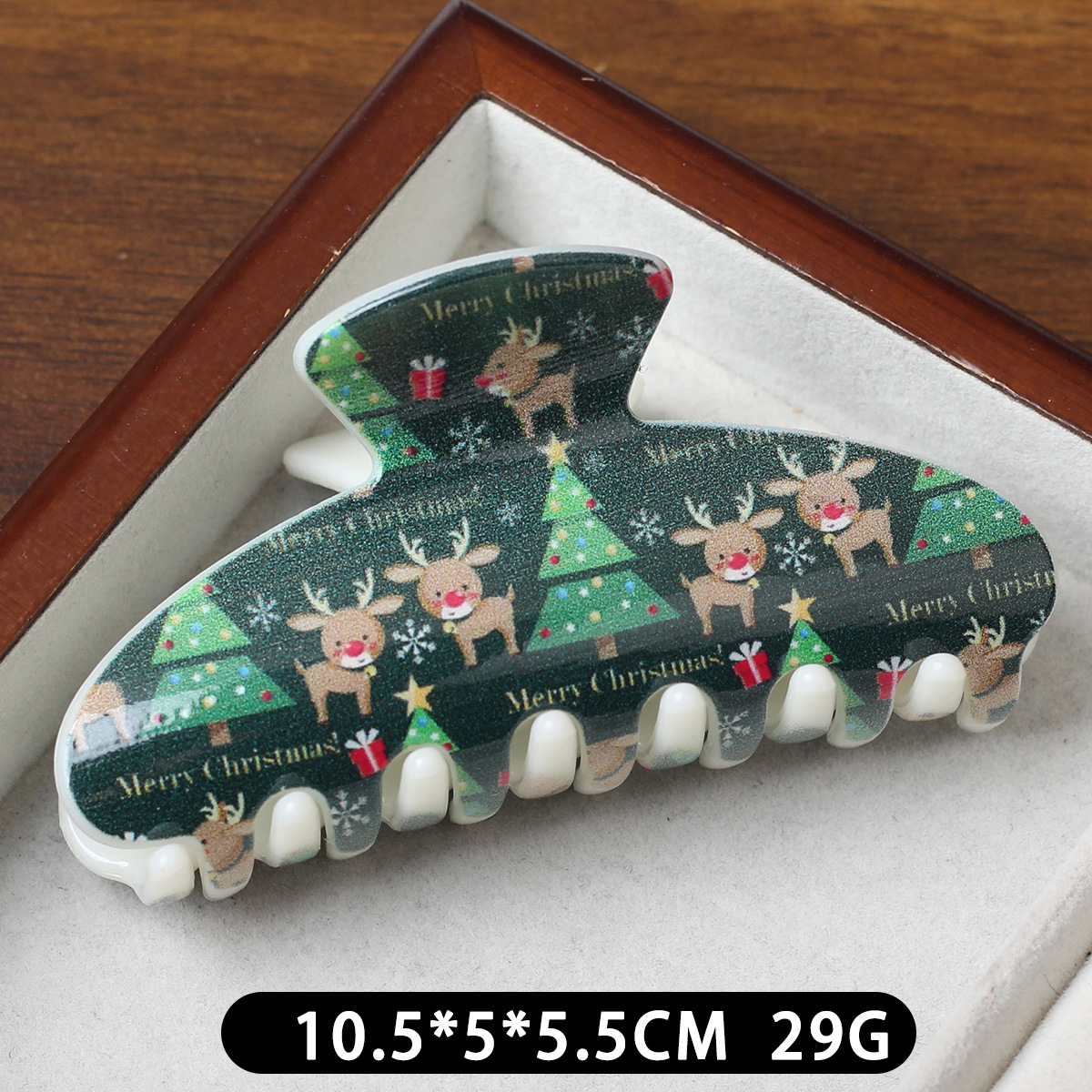 Dulce clip de plástico de Navidad grande 10.5cm clip de cabello para mujeres de alta calidad decoración de tarjeta de cabello detrás del cerebro clip de pescado